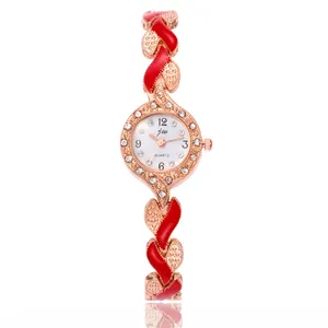新しいファッションラインストーン時計女性高級ステンレス鋼ブレスレット時計レディクォーツドレス時計relojmujer時計DHKJ68