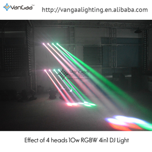 Đèn LED RGBW 4 đầu <span class=keywords><strong>10W</strong></span> cho ánh sáng với điều khiển DMX512 và góc chùm tia 8 độ dành cho sân khấu câu lạc bộ DJ - Product Image 4
