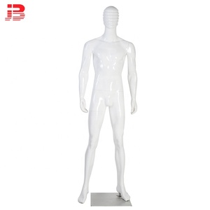 Di buona qualità in fibra di vetro corpo pieno maschera testa di fantasma nero del basamento del modello maschile mannequin - Product Image 6