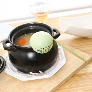 เป็นมิตรกับสิ่งแวดล้อมข้าวสาลีฟางซุปทัพพีที่มีตัวกรองกรองจับยาว - Product Image 6