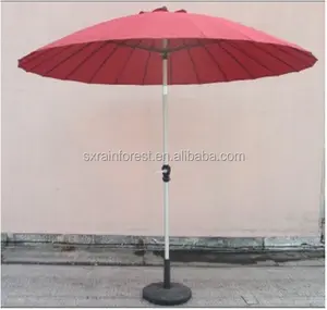 Parapluie d'extérieur en aluminium, cisaille, jardin, grand Patio, 2.7m, 24 nervures