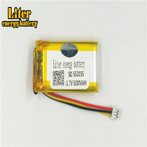 Connector 1,5-<span class=keywords><strong>3</strong></span> p <span class=keywords><strong>3</strong></span>,7 V 552035 500 mAh lithium polymer battery rechargeable LiPo battery for bluetooth devices, skateboard, game player - Product Image 2