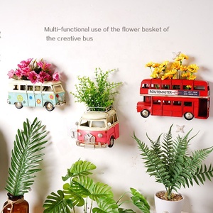 Decoración de Pared Creativa Retro con Diseño de Autobús de Londres <span class=keywords><strong>Vintage</strong></span>, <span class=keywords><strong>para</strong></span> Flores Artificiales, Manualidades de Metal, Decoración <span class=keywords><strong>para</strong></span> Bares, <span class=keywords><strong>Restaurantes</strong></span>, Hogar y Jardín - Product Image 2