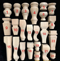 Accessoires de meubles, pieds de canapé en bois sculpté, pieds de chaise, pieds de table, fabrication en usine
