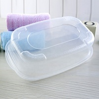 Grands récipients jetables en plastique, conteneurs carrés transparents de qualité alimentaire pour micro-ondes, 76oz
