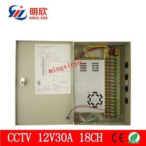 مزود طاقة لكاميرات المراقبة بـ 18 قناة، 12 فولت تيار مستمر، 30 أمبير، 360 واط، صندوق طاقة لكاميرات المراقبة بـ 4 و9 و18 قناة مع ضمان لمدة عامين - Product Image 2