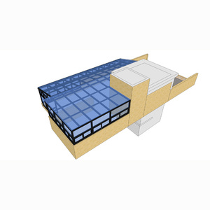 Portes et fenêtres modulaires préfabriquées de maison solaire creuse à quatre saisons pour les solariums en verre à profilé d'aluminium - Product Image 6