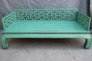 أثاث منزلي كلاسيكي على الطراز الصيني، كرسي طويل، أريكة منحوتة مطلية من الخشب الصلب بتصميم عتيق - Product Image 6