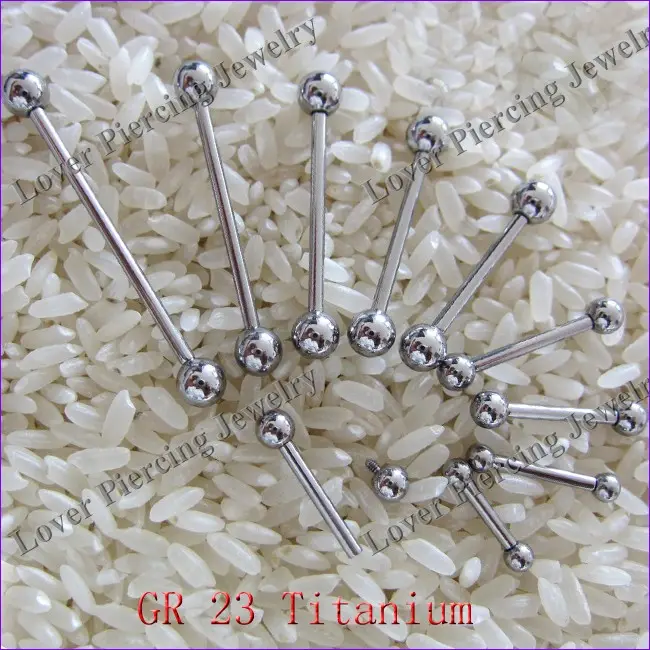 [ST-008] Internal Thread Gr23 Titanium Unique Tongue Barbell Piercing Rings