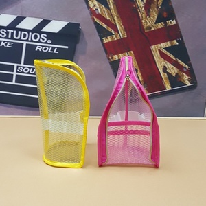 Porte-pinceaux de maquillage de voyage en PVC, organisateur à motif en filet - Product Image 3