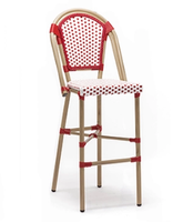 Tabouret de comptoir en rotin style bistrot français