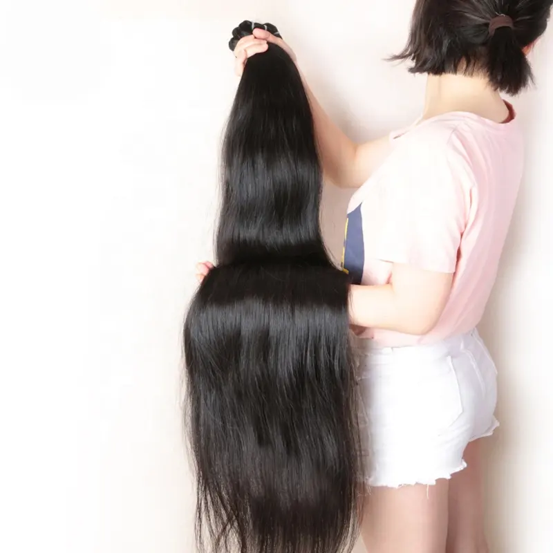 32 34 36 38 40 zoll Raw Indische Gerade Haar Weben, Peruanische 100% Menschliches Haar Extensions, bundles Xuchang Lange Natürliche Haar