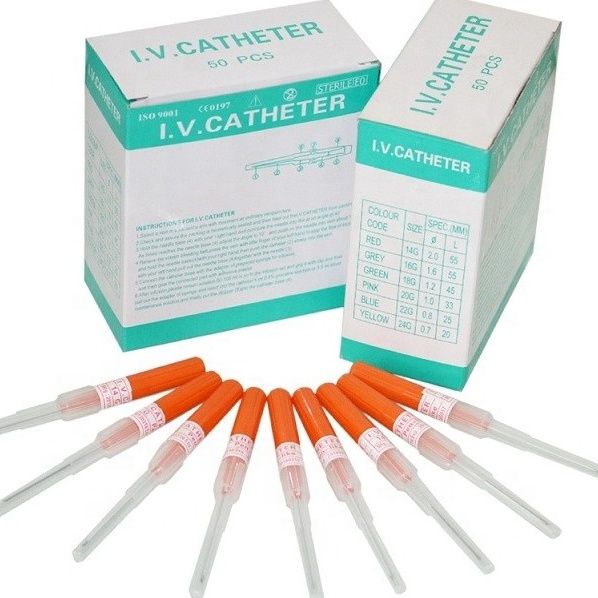 Стерилизованные иглы для пирсинга тела, 50 шт. Иглы для пирсинга катетера