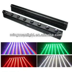 8 pcs 4 IN 1 RGBW (WHITE) 10W LED linear pixel beam 10 watt moving led beam bar