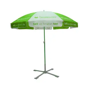 Promoción de fábrica Grande promocional a prueba de viento de playa paraguas plegable - Product Image 1