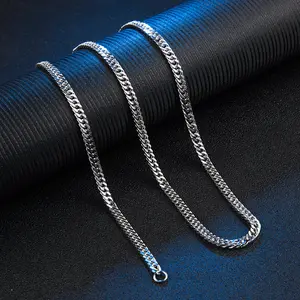 50cm/60cm/70cm/80cm edelstahl kette 4,5mm silber kette halskette titan männer halskette frauen großhandel lager