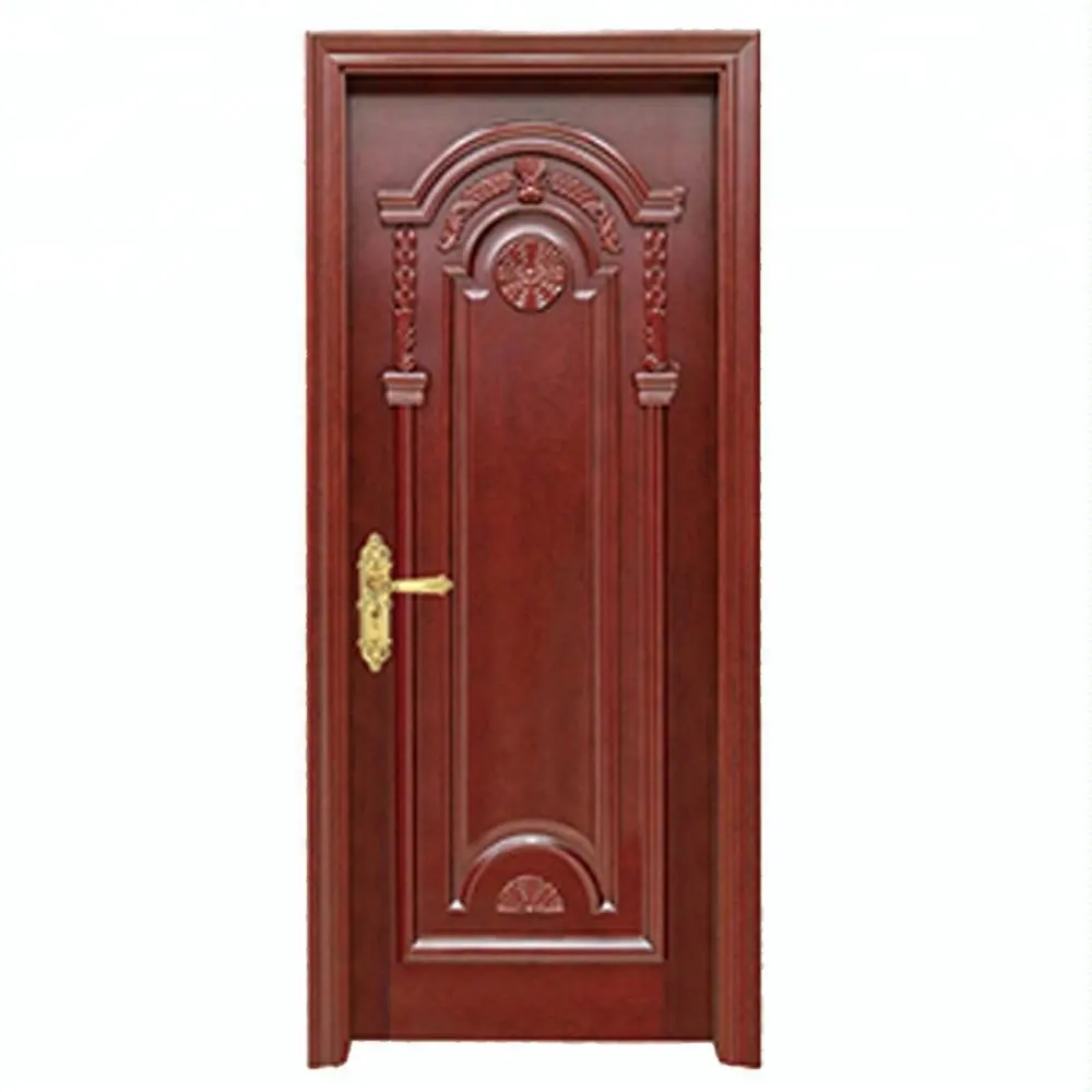 Teak wood double door design wood main garage door sale models