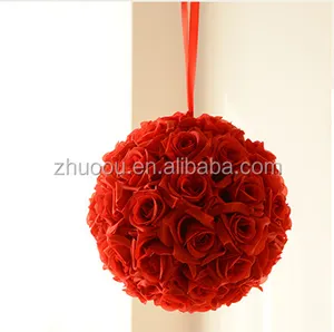 Hot Sale Big Rose Artificial Silk Flower Bball Wedding Rose Ball for Wedding Decoration
