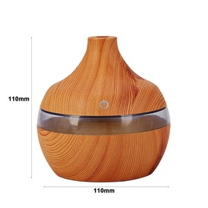 2021 우드 그레인 7 컬러 LED 라이트 초음파 가습기 USB 디퓨저 300ml - Product Image 3