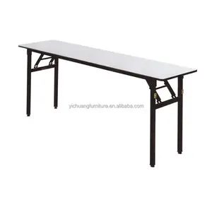 Wholesale different size wood top rectangle foldable table for banquet