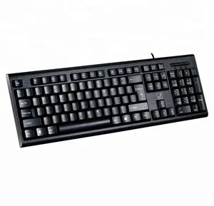 Teclado de borracha para jogos PS2 com fio USB para PC, teclado de computador portátil novo