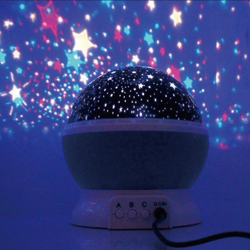 Del Proyector de Estrellas,rotación de 360 grados noche bebé Luz de la luna cielo de luz nocturna 4 Bombillas LED 9 Que Cambia
