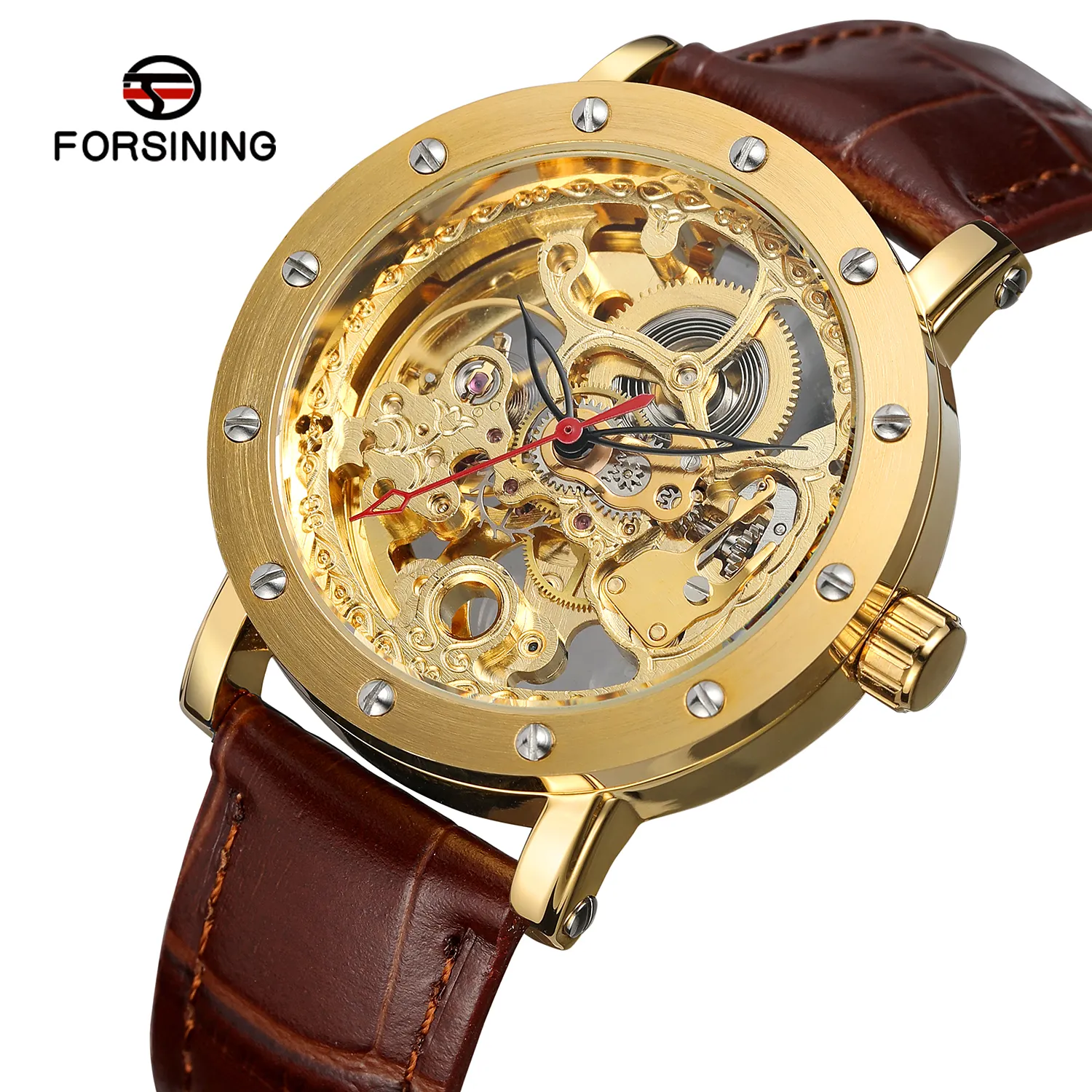 Skeleton Chinese Supplier Custom Watches Wholesale Forsining Mens Small Face Gold Boy New Design Mechanical Automatic Watch