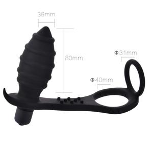 100% Siliconen Volwassen Erotisch Speelgoed Mannelijke Prostaat Massager Delay Cock Ring Zelfgemaakte Anale Butt Plug Voor Mannen Vrouwen Homo % - Product Image 4
