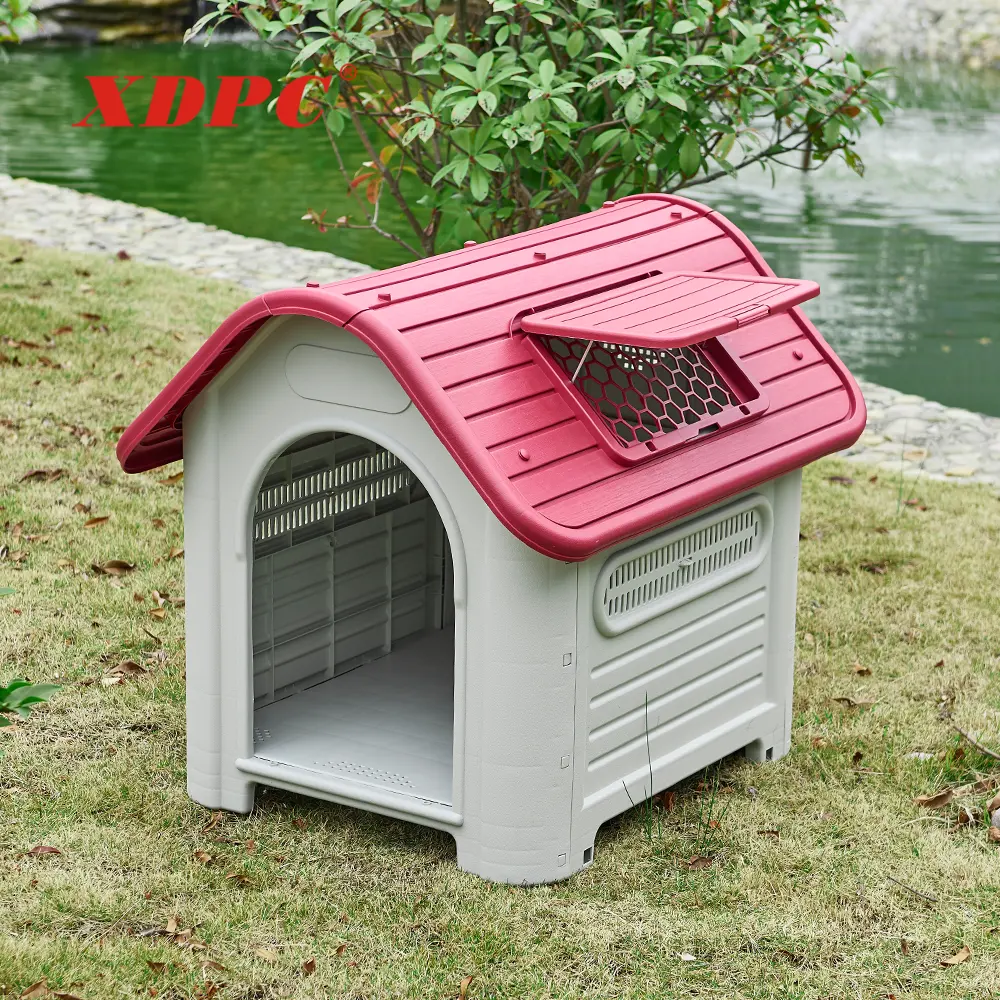 XDB-419 Best Eco-friendly Outdoor Supplies Commercial Backyard Big Dog Kennels House Buildings With Top