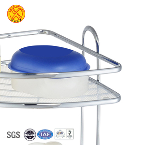 Venta superior no perforar Toalla de cromo organizador champú rack 3 niveles de alambre de metal de <span class=keywords><strong>baño</strong></span> rack - Product Image 2