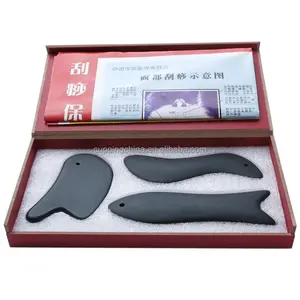 Natural Black Bian Stone Gua Sha tool Basalts Hot Stones Gua Sha GuaSha Scraping Massage Tool