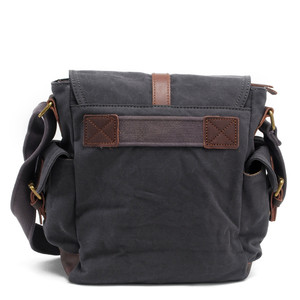 Bolso de hombro de cuero Retro a la moda para <span class=keywords><strong>hombre</strong></span>, bolso cruzado informal de cien lona, decoración de cinturón, bolso de mensajero - Product Image 2