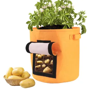 potato grow bag wholesale felt vegetable grow bag outdoor orange felt fabric coco grow bags