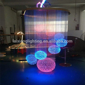 lumière lustre laixiang usa plus populaire avec un câble de fibre optique de l'éclat, sphère Suspensions grande taille moderne - Product Image 1