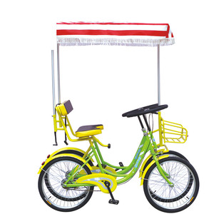 Blue and Yellow Color OFO Bike on Road/2 Person <strong>Cycling</strong> for Fun/rental <strong>Park</strong> Bicycle - Product Image 3
