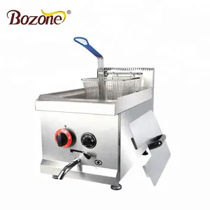 GF-71A Automatic lpg thermostat spiral potato commercial used single basket gas deep fryer /gas chicken pressure fryer