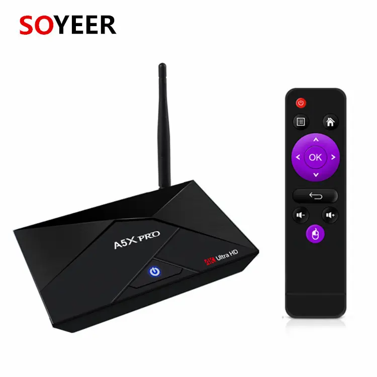 Soyeer Ax5 Pro Android Tv Box Hd Sex Porn Video Tv Box Android 7.1 Tv Box A5X Pro