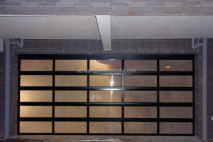 <span class=keywords><strong>Porte</strong></span> <span class=keywords><strong>de</strong></span> <span class=keywords><strong>garage</strong></span> <span class=keywords><strong>motorisée</strong></span> en aluminium <span class=keywords><strong>isolée</strong></span> avec vitrage givré trempé en polycarbonate/verre organique à vue panoramique - Product Image 3