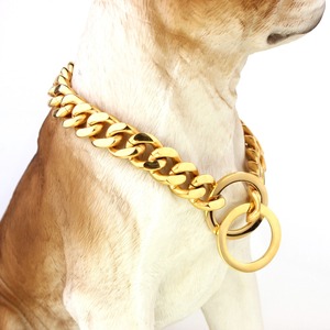 Collar de perro labrador de acero inoxidable 316L de 15mm, Collar de perro de caza de lujo Pitbull, Collar de perro de Metal - Product Image 3