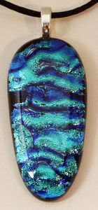 Pendentifs en verre dichroïque de Murano vintage en forme de cœur, breloques en cristal scintillant faites à la main, pour la fabrication de bijoux - Product Image 2