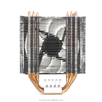 Enfriador de CPU para Caja de Ordenador de 12V, 6 Tubos de Cobre, Disipador de Calor de Aluminio, Ventilador