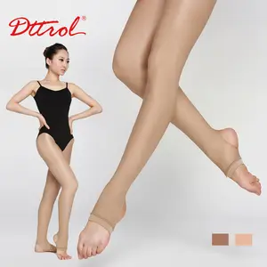 D006197 dttrol wholesale ladies stirrup shimmery dance tights breathable pantyhose / tights