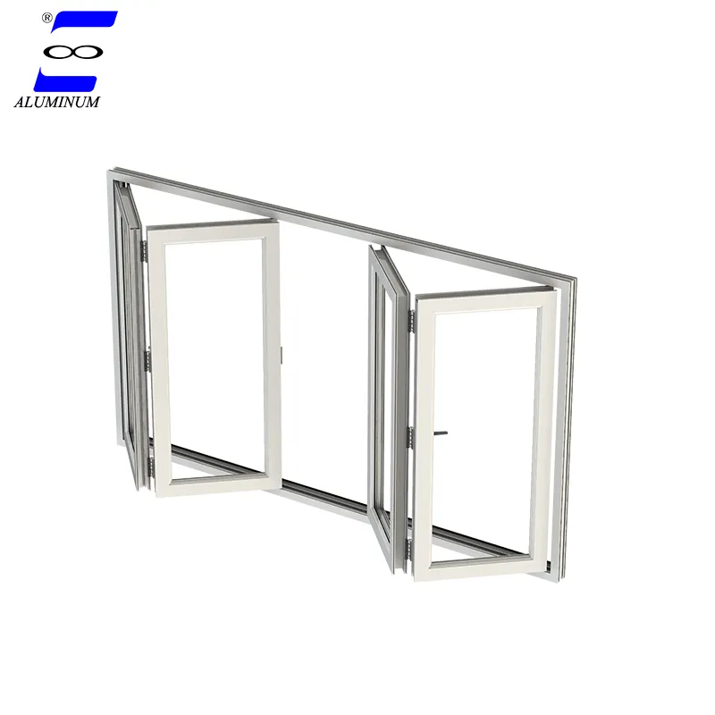 Aluminum Double Layer Glass Window Bifold Windows Price