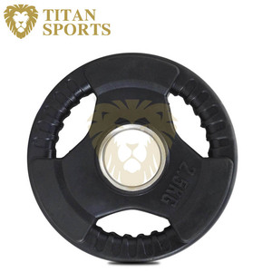 Tri-grip Black <strong>Rubber</strong> <strong>Weight</strong> <strong>Plates</strong> - Product Image 4