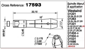 Phụ tùng Trục Chính Collet 17593 cho WestWind ABW110 Trục Chính - Product Image 5