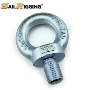 Boulon à oeil forgé Din580 <span class=keywords><strong>de</strong></span> <span class=keywords><strong>levage</strong></span> en acier au carbone C15 <span class=keywords><strong>M16</strong></span> M20 boulon à oeil à <span class=keywords><strong>anneau</strong></span> - Product Image 3