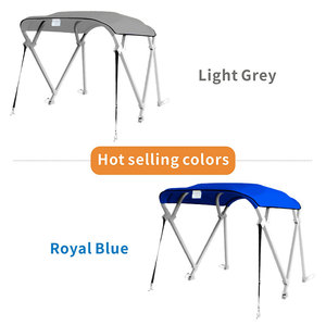 Toldo Bimini Cuadrado de 4 Arcos para Pontón, Toldos Bimini Grandes Verdes para Barcos - Product Image 5