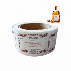 कस्टम कागज व्हिस्की कांच की बोतल शराब के लिए स्टीकर मुद्रण लेबल - Product Image 3