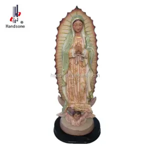 陶瓷天主教批发 Virgen De Guadalupe Poly 树脂雕像