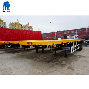 TITAN VEHICLE - Remorque à plateau plat à double essieu <span class=keywords><strong>de</strong></span> 40 pieds, suspension à bogie, semi-remorque à plateau plat - Product Image 5